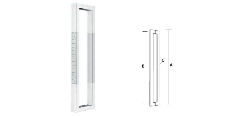 Glass Door handle,Stainless Steel